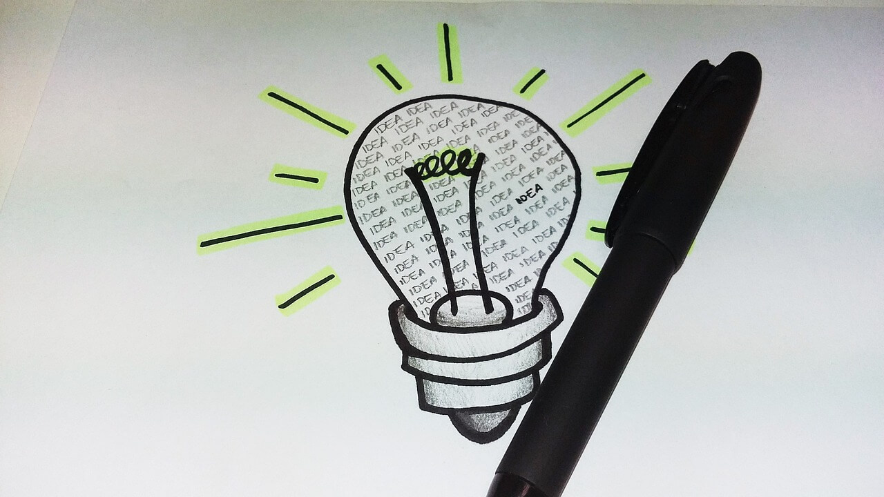 Idee, Glühbirne, Stift, Doppelstabmattenzaun